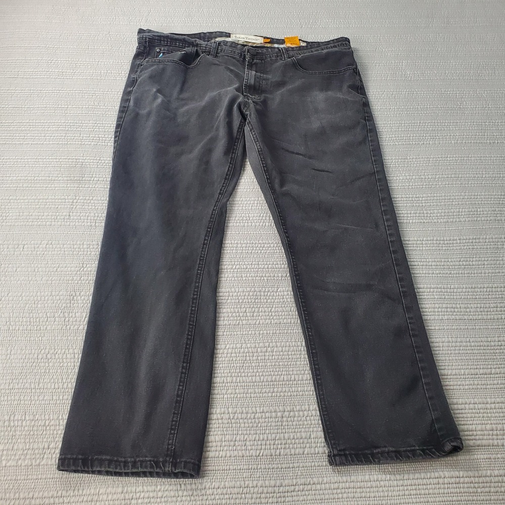 Tailor Vintage Jeans Mens 38x30 Black Canaan Slim Fit Comfort Stretch Waist